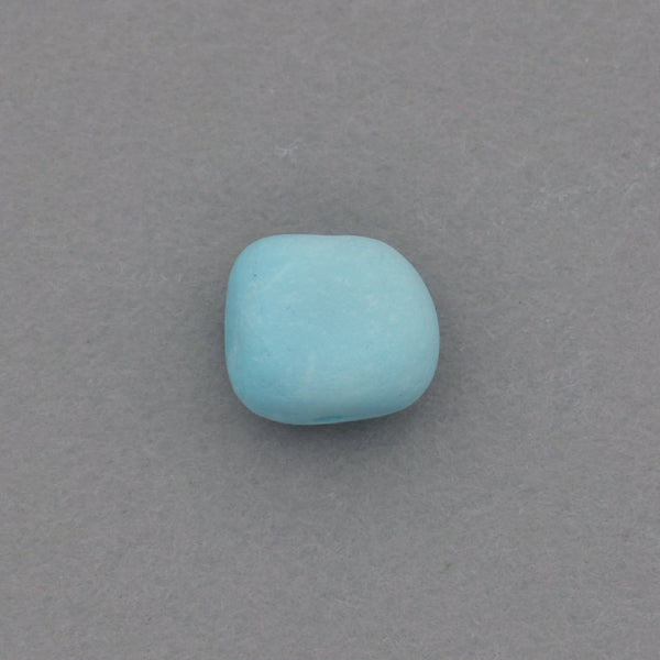 American-Mined Natural Turquoise Loose Bead 6mm Matte-Finish Nugget