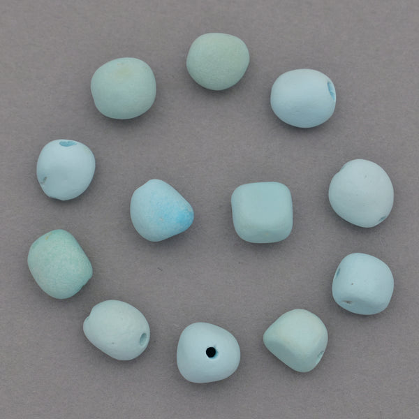 American-Mined Natural Turquoise Loose Bead 5mm Matte-Finish Nugget