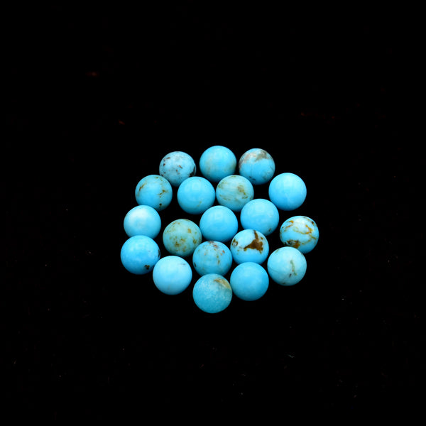American-Mined Natural Turquoise Loose Bead Baby Size 3.5mm Undrilled Round
