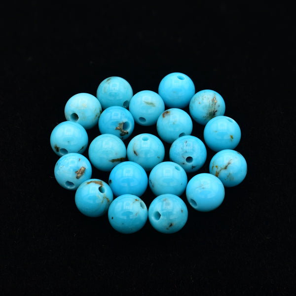 American-Mined Natural Turquoise Loose Bead 5mm Round