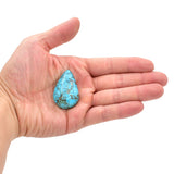 American-Mined Natural Turquoise Loose Bead 26.5mmx41.5mm Teardrop Shape