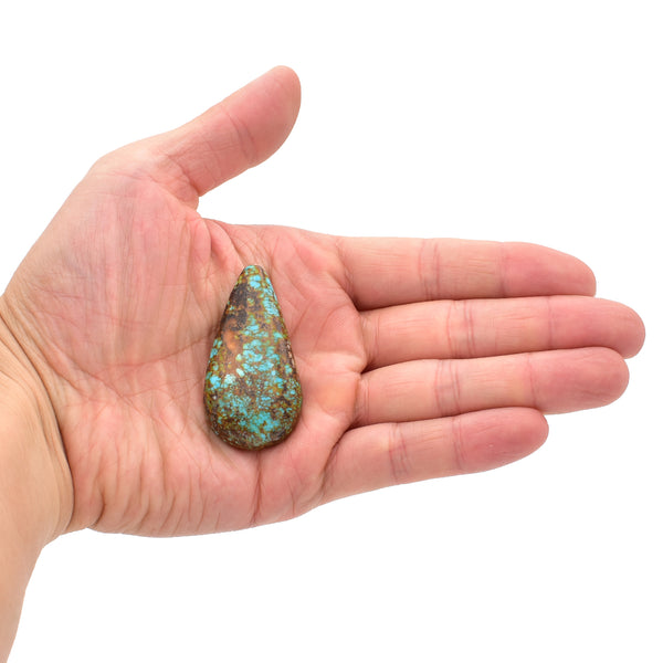 American-Mined Natural Turquoise Loose Bead 26.5mmx50.5mm Teardrop Shape