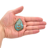 American-Mined Natural Turquoise Loose Bead 32.5mmx47.5mm Teardrop Shape