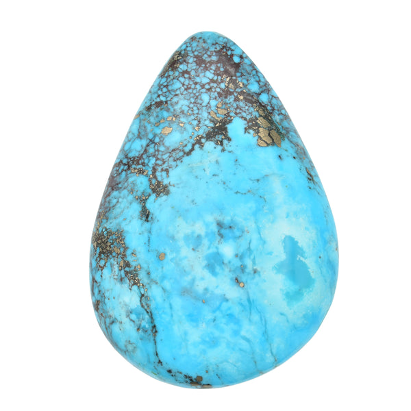 American-Mined Natural Turquoise Loose Bead 41mmx60mm Teardrop Shape