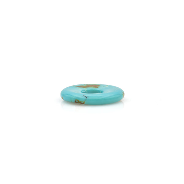 American-Mined Natural Turquoise Loose Bead 22.5mm Donut Shape