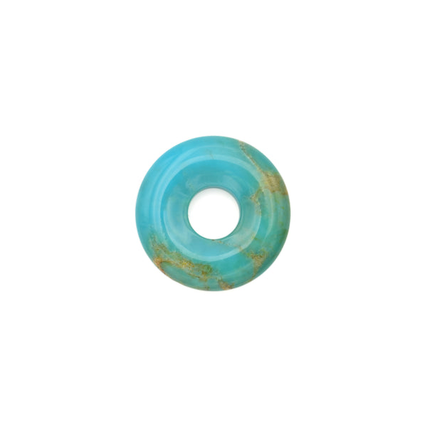 American-Mined Natural Turquoise Loose Bead 22.5mm Donut Shape