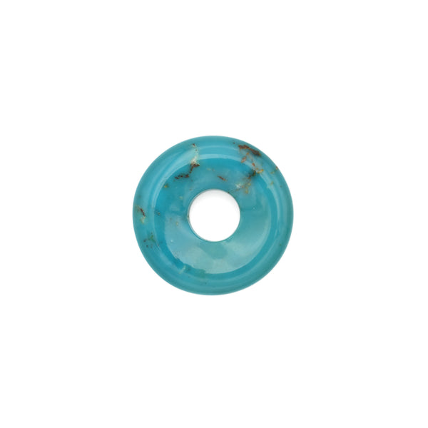 American-Mined Natural Turquoise Loose Bead 23.5mm Donut Shape