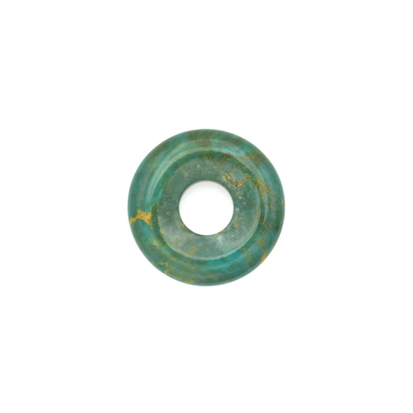 American-Mined Natural Turquoise Loose Bead 24mm Donut Shape