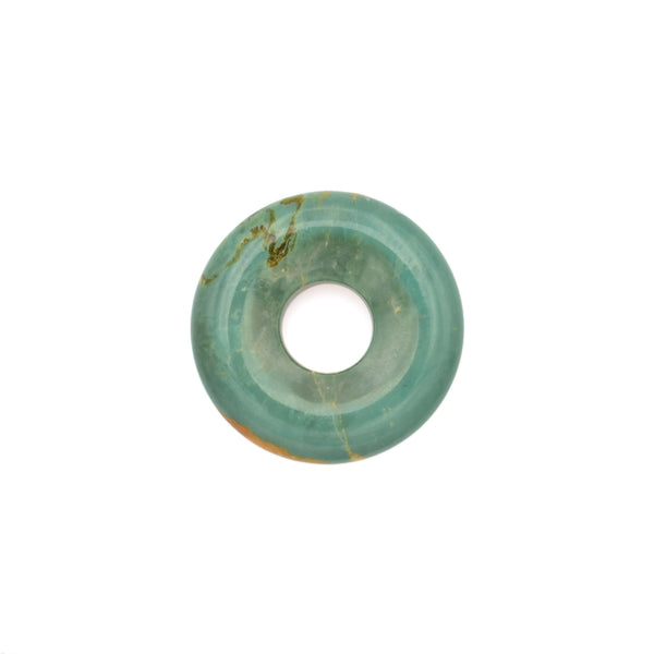 American-Mined Natural Turquoise Loose Bead 25.5mm Donut Shape