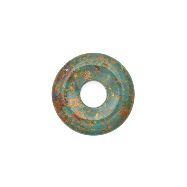American-Mined Natural Turquoise Loose Bead 26mm Donut Shape