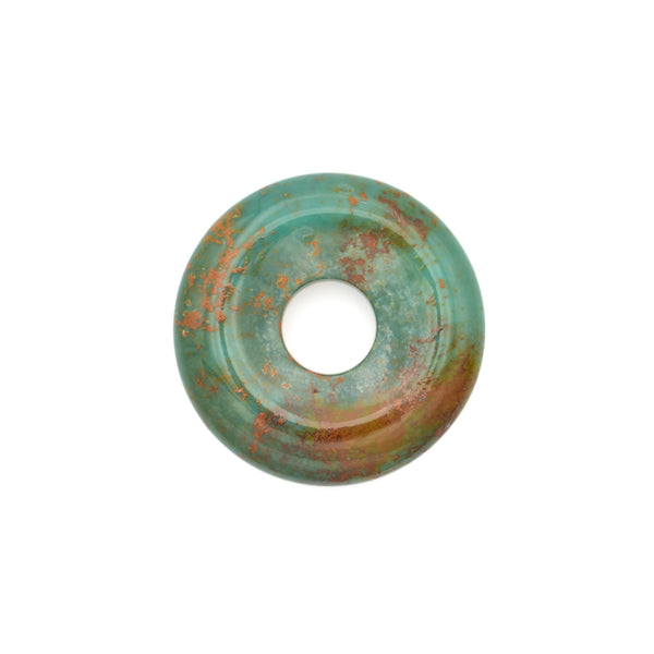 American-Mined Natural Turquoise Loose Bead 27.5mm Donut Shape
