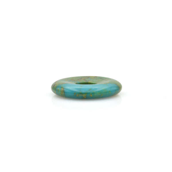 American-Mined Natural Turquoise Loose Bead 28mm Donut Shape