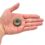 American-Mined Natural Turquoise Loose Bead 33mm Donut Shape