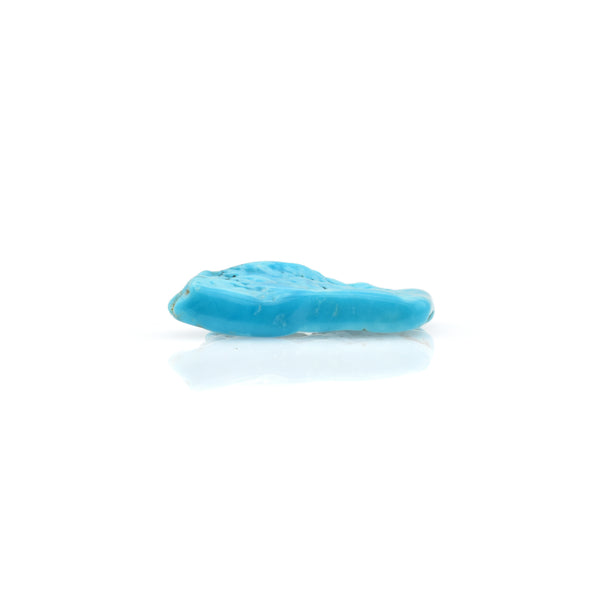 American-Mined Natural Turquoise Old Indian Style Loose Bead 15.5mmx23mm Free-Form Flats