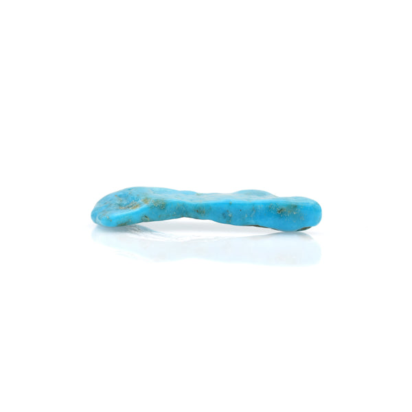 American-Mined Natural Turquoise Old Indian Style Loose Bead 16mmx33mm Free-Form Flats
