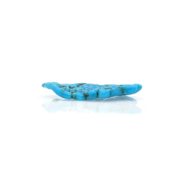 American-Mined Natural Turquoise Old Indian Style Loose Bead 21mmx33mm Free-Form Flats