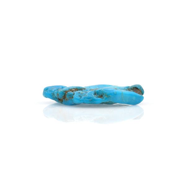 American-Mined Natural Turquoise Old Indian Style Loose Bead 25mmx31mm Free-Form Flats