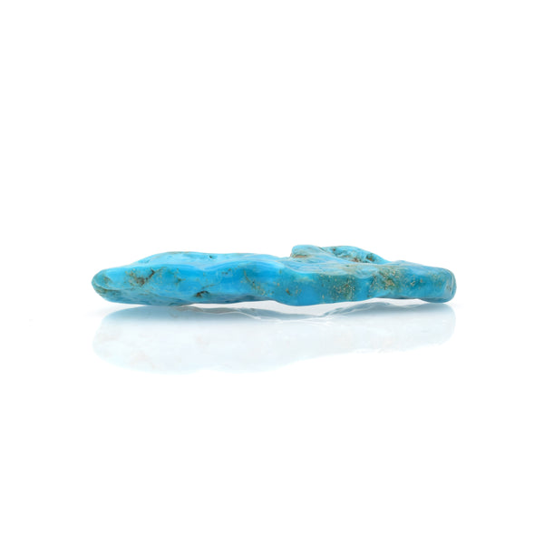 American-Mined Natural Turquoise Old Indian Style Loose Bead 25mmx40mm Free-Form Flats