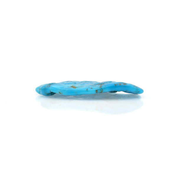 American-Mined Natural Turquoise Old Indian Style Loose Bead 25mmx35mm Free-Form Flats