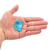 American-Mined Natural Turquoise Old Indian Style Loose Bead 30mmx40mm Free-Form Flats