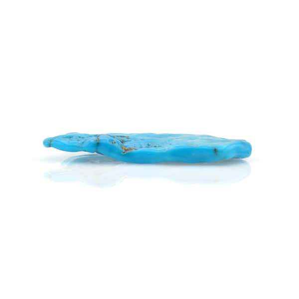 American-Mined Natural Turquoise Old Indian Style Loose Bead 29mmx40mm Free-Form Flats