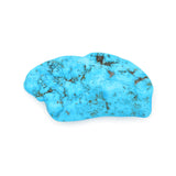 American-Mined Natural Turquoise Old Indian Style Loose Bead 29mmx52mm Free-Form Flats