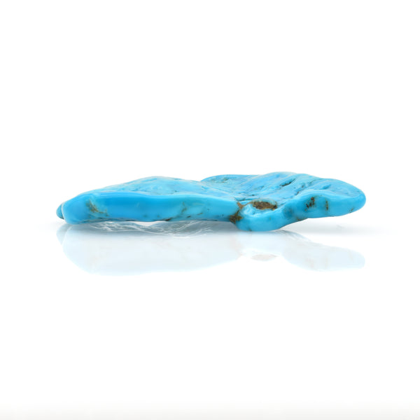 American-Mined Natural Turquoise Old Indian Style Loose Bead 35mmx42mm Free-Form Flats