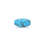 American-Mined Natural Turquoise Mosaic Loose Bead 11mmx22mm Barrel Shape