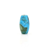 American-Mined Natural Turquoise Polychrome Loose Bead 11.5mmx21mm Barrel Shape
