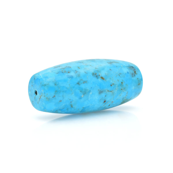 American-Mined Natural Turquoise Polychrome Loose Bead 22mmx48.5mm Barrel Shape