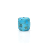 American-Mined Natural Turquoise Polychrome Loose Bead 16mmx16mm Drum Shape