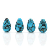 American-Mined Natural Turquoise Mosaic Loose Bead 8mmx13mm Tear Drop Shape