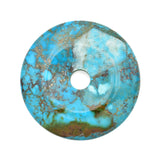 American-Mined Natural Turquoise Polychrome Loose Bead 60mm XL Donut Shape