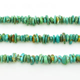 Genuine Natural American Turquoise Chip Bead 16 inch Strand (7x9mm)