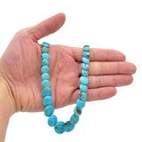 Genuine Natural American Turquoise Graduated Disc Bead 16 inch Strand (6-16mm)