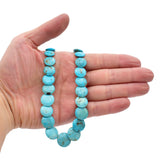Genuine Natural American Turquoise Graduated Disc Bead 16 inch Strand (7-16mm)