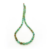 Genuine Natural American Turquoise Graduated Drum Bead 16 inch Strand (4x6mm-10x12mm)