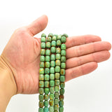 Genuine Natural American Turquoise Drum Bead 16 inch Strand (8x10mm)