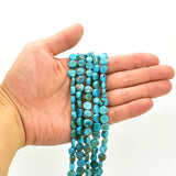 Genuine Natural American Turquoise Coin Shape Bead 16 inch Strand (8mm)