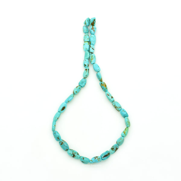 Genuine Natural American Turquoise Nugget Bead 16 inch Strand (6x8mm)