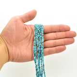 Genuine Natural American Turquoise Bar Shape Bead 16 inch Strand (3x6mm)
