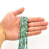 Genuine Natural American Turquoise Bar Shape Bead 16 inch Strand (5x12mm)
