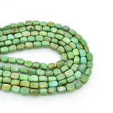 Genuine Natural American Turquoise Nugget Bead 16 inch Strand (6x8mm Light Green Color)