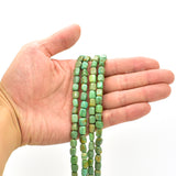 Genuine Natural American Turquoise Nugget Bead 16 inch Strand (6x8mm Light Green Color)