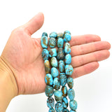 Genuine Natural American Turquoise Nugget Bead 16 inch Strand (12x14mm)