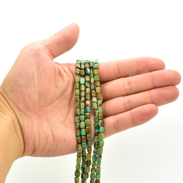 Genuine Natural American Turquoise Nugget Bead 16 inch Strand (6x8mm)