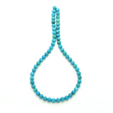 Genuine Natural American Turquoise Round Bead 16 inch Strand (7mm)