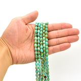 Genuine Natural American Turquoise Barrel Bead 16 inch Strand (6x8mm)
