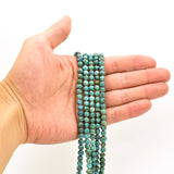 Genuine Natural American Turquoise Free-Form Round Nugget Bead 16 inch Strand (6mm)