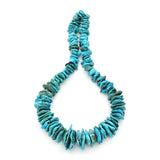 Genuine Natural Turquoise XL Graduated Raw Flats Bead 16-inch Strand